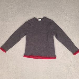 Neve Designs Sweater Girls Youth Large Gray‎ Wool Pullover Crewneck